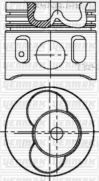 Поршень Yenmak для Volkswagen LT II 1996-2006. Артикул 31-04308-050