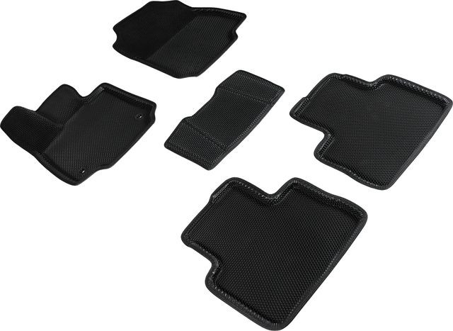 Коврики Seintex 3D EVA Соты для салона Toyota RAV 4 V АКПП 2018-2026 ЧЕРНЫЕ. Артикул 95175