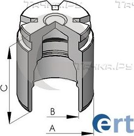 Поршень тормозного суппорта ERT (сталь) задний для Opel Corsa C 2000-2009. Артикул 150523-C