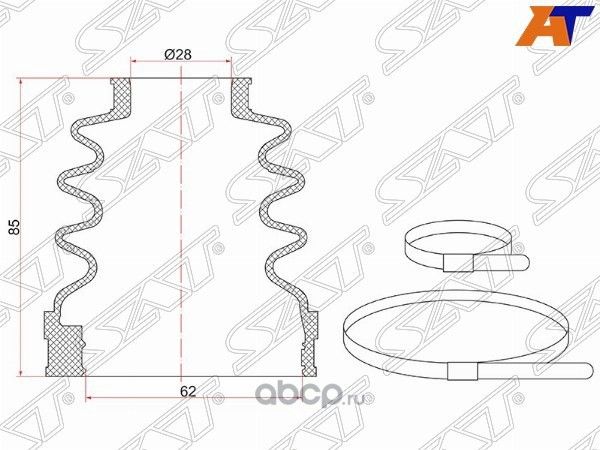 Пыльник шруса внутренний FR FORD FOCUS III 1,41,6 (SAT). Артикул C1518