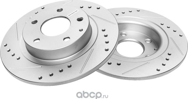 Задний тормозной диск Evolution с перфорацией и насечками, в покрытии GEOMET Pow (Powerstop). Артикул JBR1597