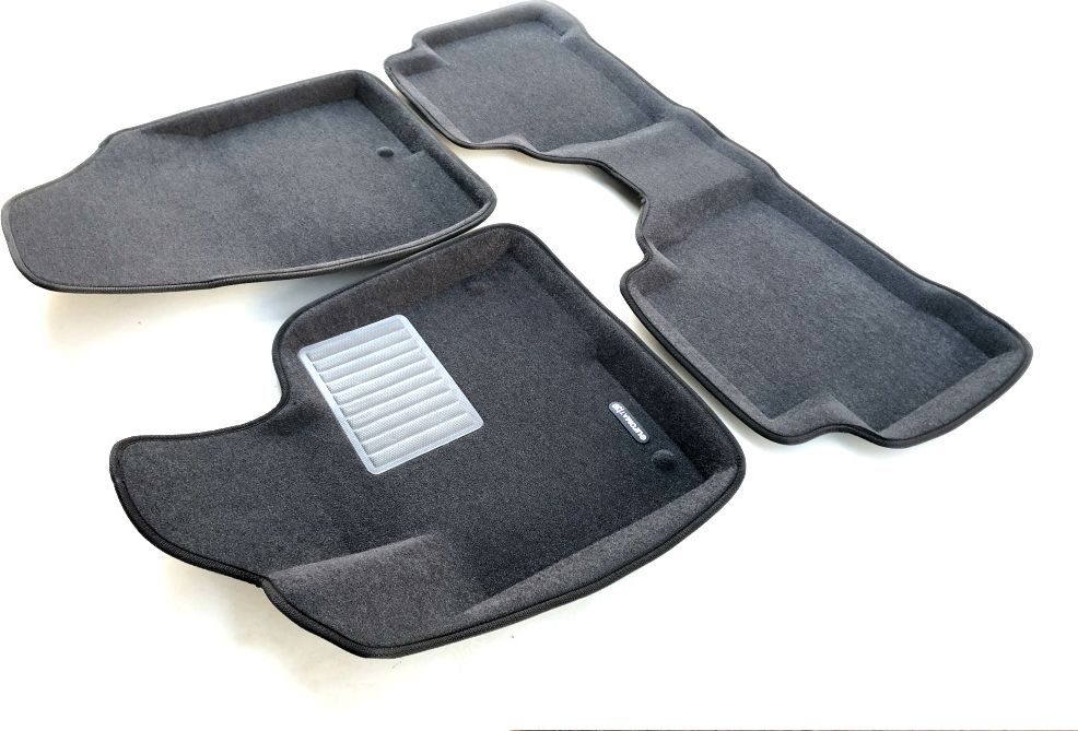 Коврики текстильные Euromat 3D Business для салона Hyundai Santa Fe III 2012-2018 Темно-серые. Артикул EMC3D-002723G