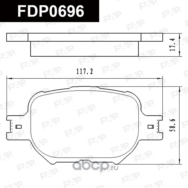 FDP0696 КОЛОДКИ ТОРМОЗНЫЕ ДИСКОВЫЕ (КОМПЛЕКТ) (FAP). Артикул FDP0696