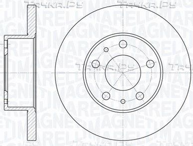 Тормозной диск Magneti Marelli передний для Fiat Ducato II 1994-2002. Артикул 361302040237