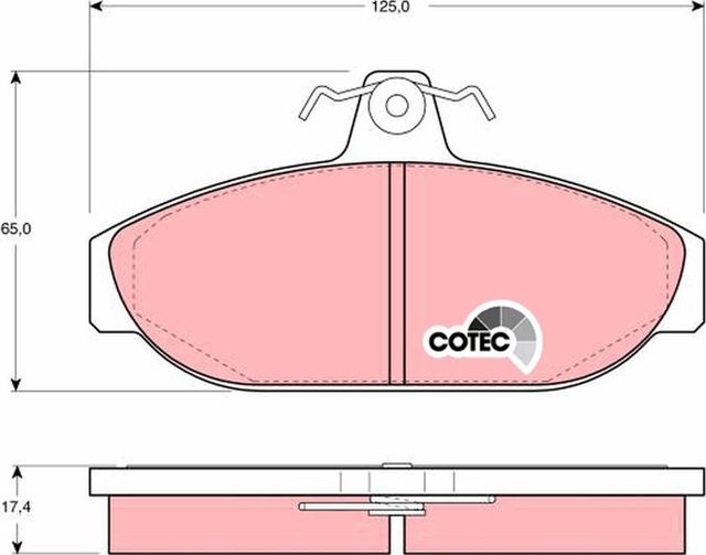 Тормозные колодки TRW COTEC. Артикул GDB482