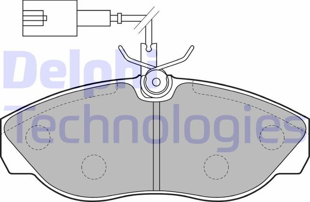 Тормозные колодки Delphi (Low-Metallic). Артикул LP1748