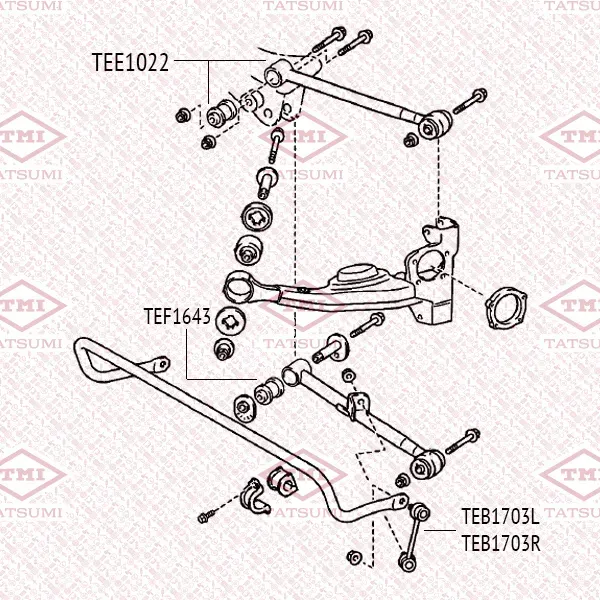 Тяга стабилизатора TOYOTA RAV 4 01- задн.прав. (Tatsumi). Артикул TEB1703R