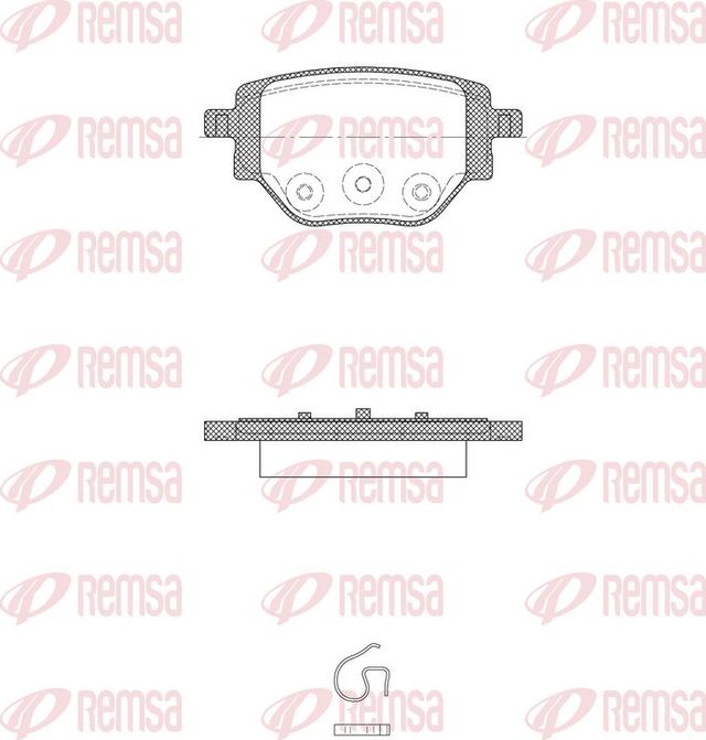 Тормозные колодки Remsa задние для Opel Corsa F 2019-2026. Артикул 1905.00
