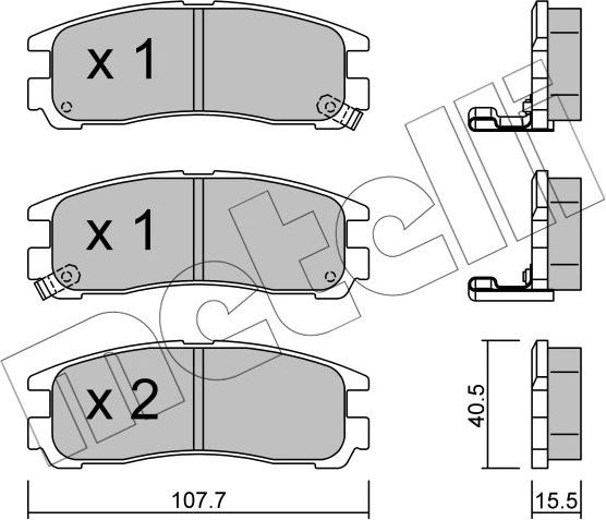 Тормозные колодки Metelli. Артикул 22-0398-0