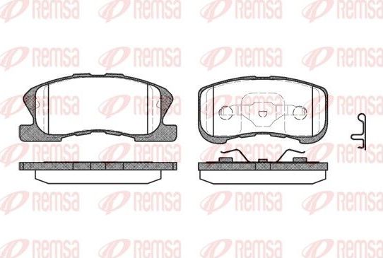 Тормозные колодки Remsa передние для Daihatsu Move II 1998-2002. Артикул 0720.02