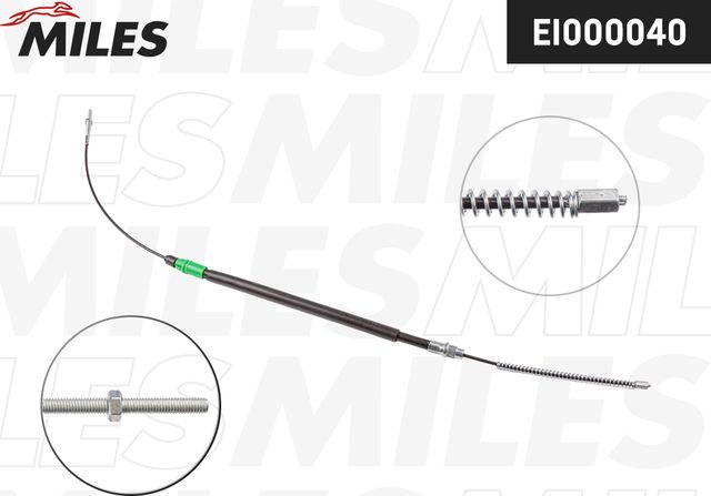 Трос ручника (тросик ручного тормоза) Miles задний левый для Peugeot 405 1987-1996. Артикул EI000040