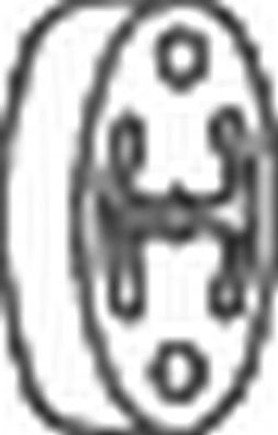 Крепление глушителя Bosal (Бельгия). Артикул 255-217