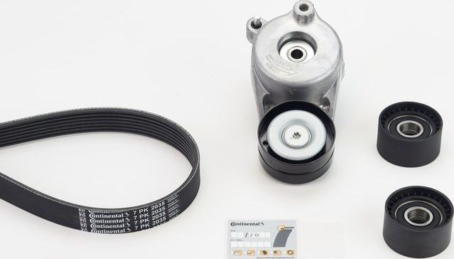 Приводной ремень поликлиновой с роликами (комплект) ContiTech. Артикул 7PK2035K1