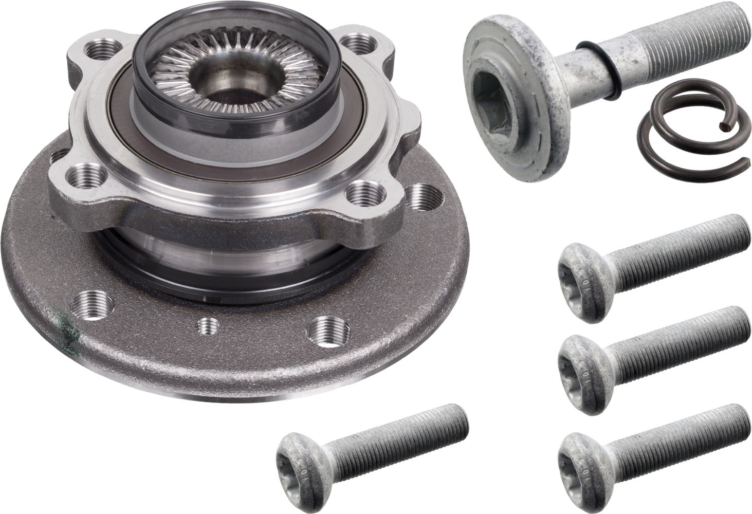 Ступица колеса с интегрированным подшипником (в сборе) Febi Bilstein. Артикул 104110