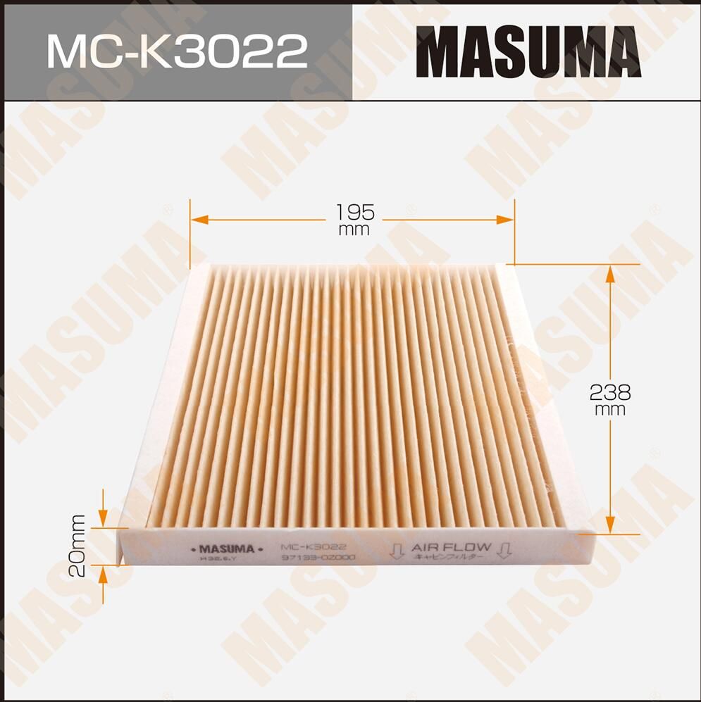 Салонный фильтр Masuma. Артикул MC-K3022