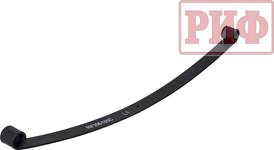 Лист 1 рессоры RIF206-520C РИФ 7х60х1244 мм для УАЗ Буханка 3741, 3909, 2206, 3962 1990-2026. Артикул RIF206-520C-L1