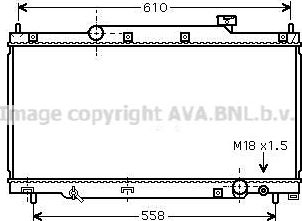 Радиатор охлаждения двигателя AVA. Артикул HD2164