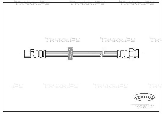 Тормозной шланг Corteco передний передний для Volkswagen Jetta II 1986-1991. Артикул 19020441