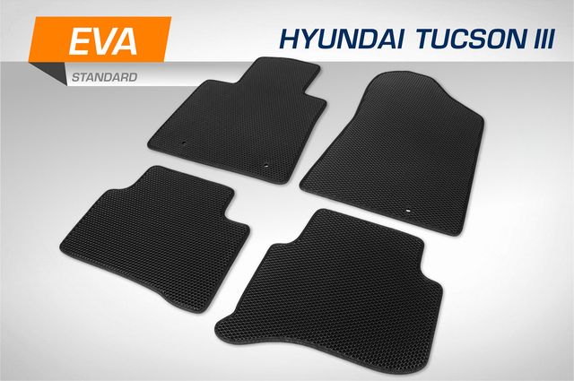 Коврики AutoFlex в салон автомобиля EVA (ЭВА, ЕВА) Standart для Hyundai Tucson III поколение 2015-2021. Артикул 6230301