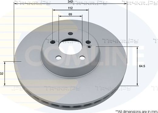 Тормозной диск Comline Comline. Артикул ADC5031V