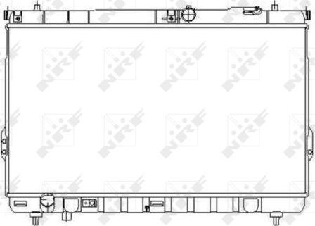 Радиатор охлаждения двигателя NRF (алюминий). Артикул 53358