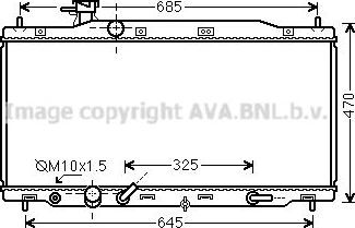 Радиатор охлаждения двигателя AVA для Honda CR-V III 2006-2012. Артикул HD2226