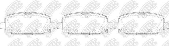 Тормозные колодки NiBK задние для Jeep Compass II 2016-2026. Артикул PN0870