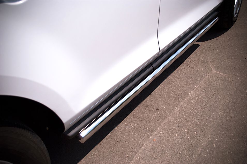 Защита порогов RusStal труба d63 (вариант 3) для Mazda CX-7 2010-2013. Артикул MC7T-0006433