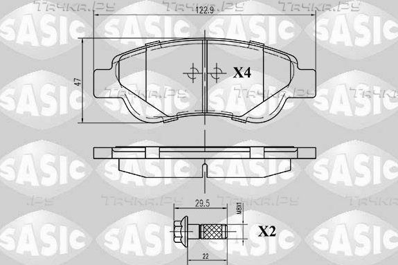 Тормозные колодки Sasic. Артикул 6210006