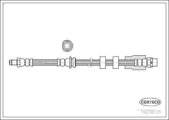 Тормозной шланг Corteco передний для BMW 3 V (E90/E91/E92/E93) 2005-2013. Артикул 19036135
