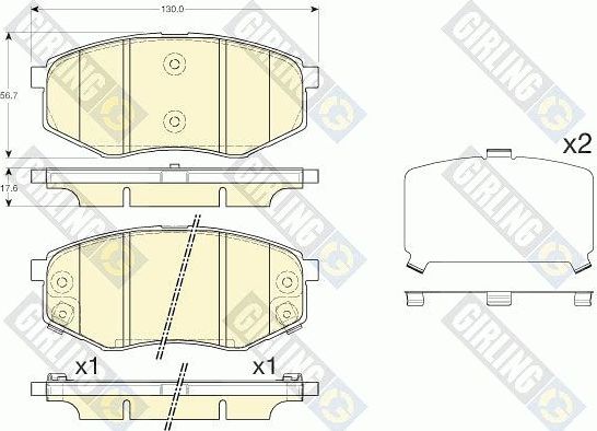 Тормозные колодки Girling. Артикул 6135535