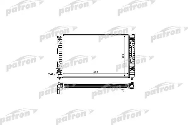 Радиатор охлаждения двигателя Patron для Audi A4 I (B5) 1994-1996. Артикул PRS3018