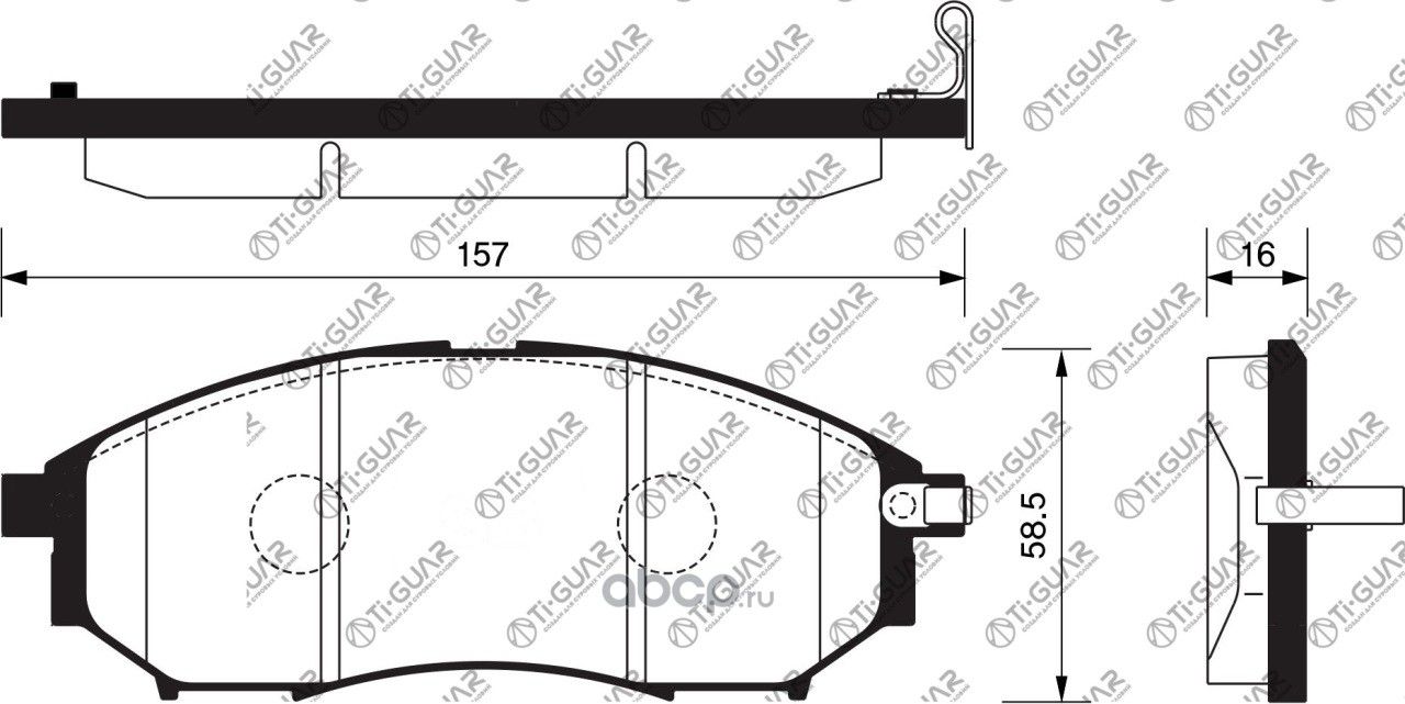 Тормозные колодки (TI-Guar). Артикул TG2444