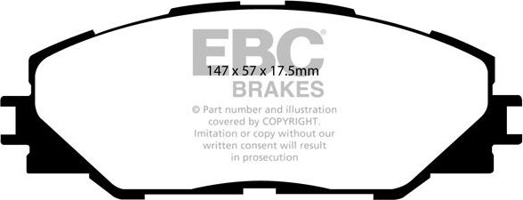 Тормозные колодки EBC Brakes. Артикул DP61792