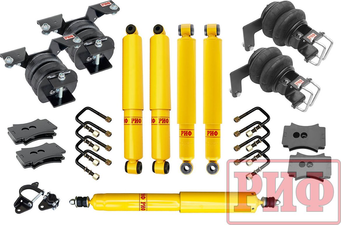 Лифт-комплект РИФ масляный с пневмоподвеской для ГАЗ Соболь 2018-2026, лифт 30 мм. Артикул RIF-Gaz-P18