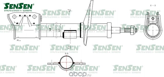 АМОРТИЗАТОР GAS R RENAULT DUSTER 4WD (Sensen). Артикул 42130686