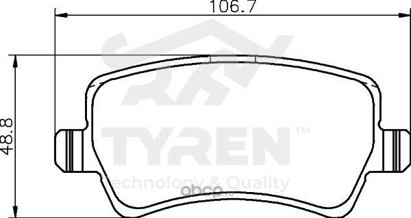 Колодки тормозные дисковые | зад | (Tyren). Артикул TYR1213621