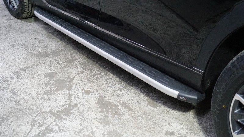 Пороги алюминиевые ТСС с пластиковой накладкой 1820 мм для GAC GS8 II 2023-2026. Артикул GACGS8II23-01AL