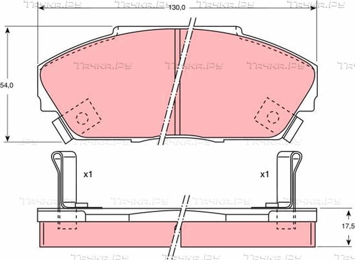 Тормозные колодки TRW передние для Acura Legend I 1986-1991. Артикул GDB733
