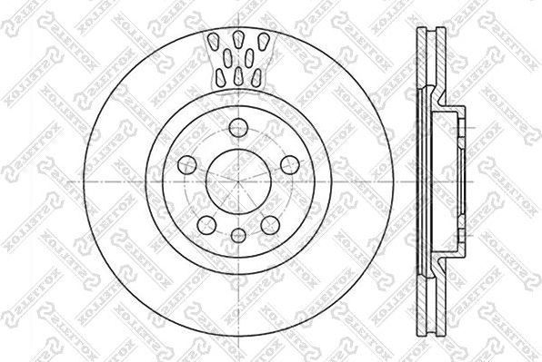 Тормозной диск Stellox передний для Fiat Ulysse I 1994-2002. Артикул 6020-9942V-SX