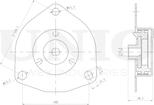 Опора амортизационной стойки (Unio). Артикул RMP-13100