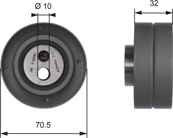 Натяжной ролик (натяжитель) ремня ГРМ Gates PowerGrip®. Артикул T41141