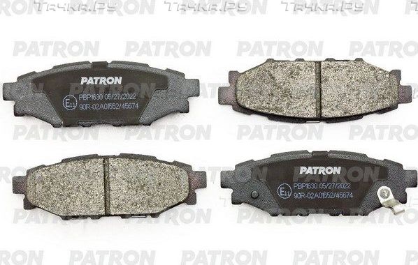 Тормозные колодки Patron задние для Subaru Legacy IV 2003-2009. Артикул PBP1630