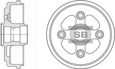 Тормозной барабан Sangsin Hi-Q. Артикул SD3011