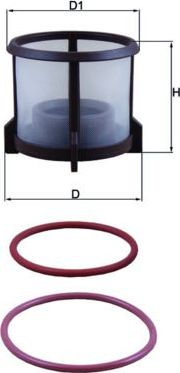 Топливный фильтр Mahle. Артикул KX 72D2