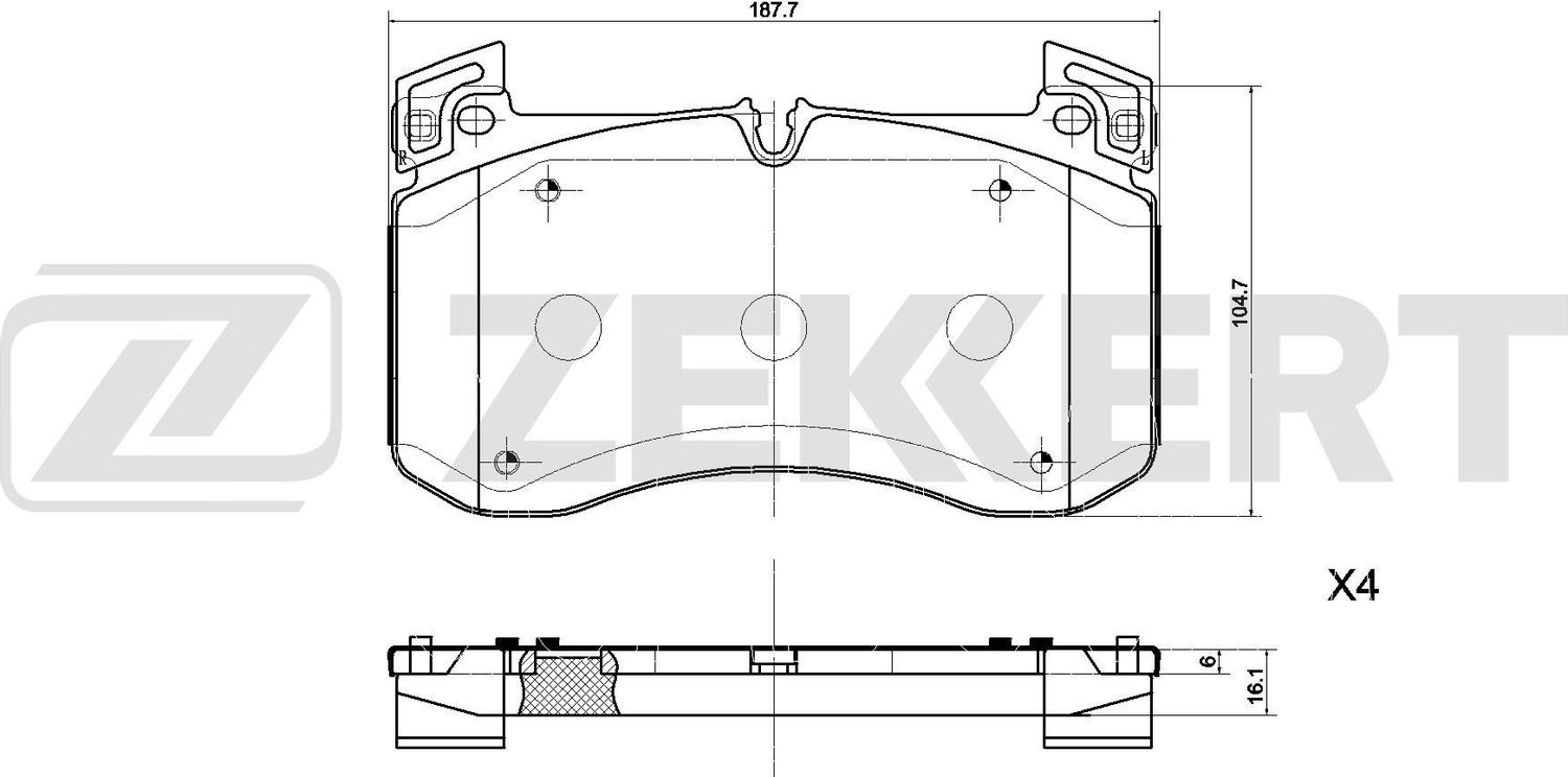 Тормозные колодки Zekkert. Артикул BS-1403