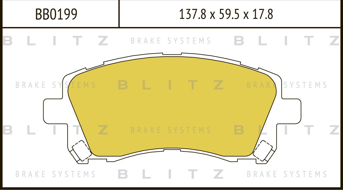 Колодки тормозные SUBARU FORESTER/IMPREZA/LEGACY 94- перед. (Blitz). Артикул BB0199