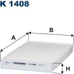 Салонный фильтр Filtron. Артикул K 1408