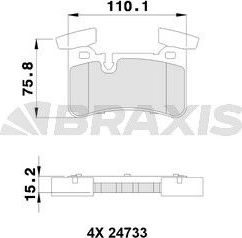 Тормозные колодки Braxis. Артикул AA0391