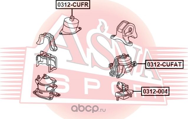ОПОРА ДВИГАТЕЛЯ (Asva). Артикул 0312004